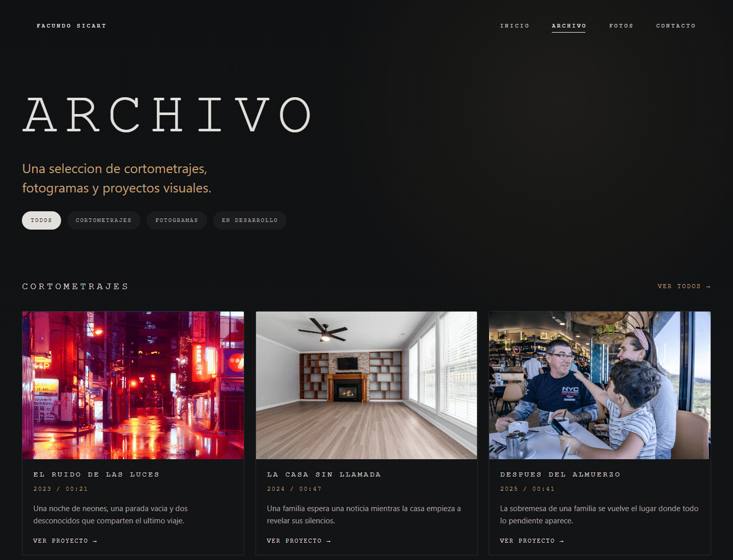 Desktop audiovisual project archive